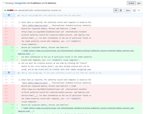 An image of the GitHub diff summary